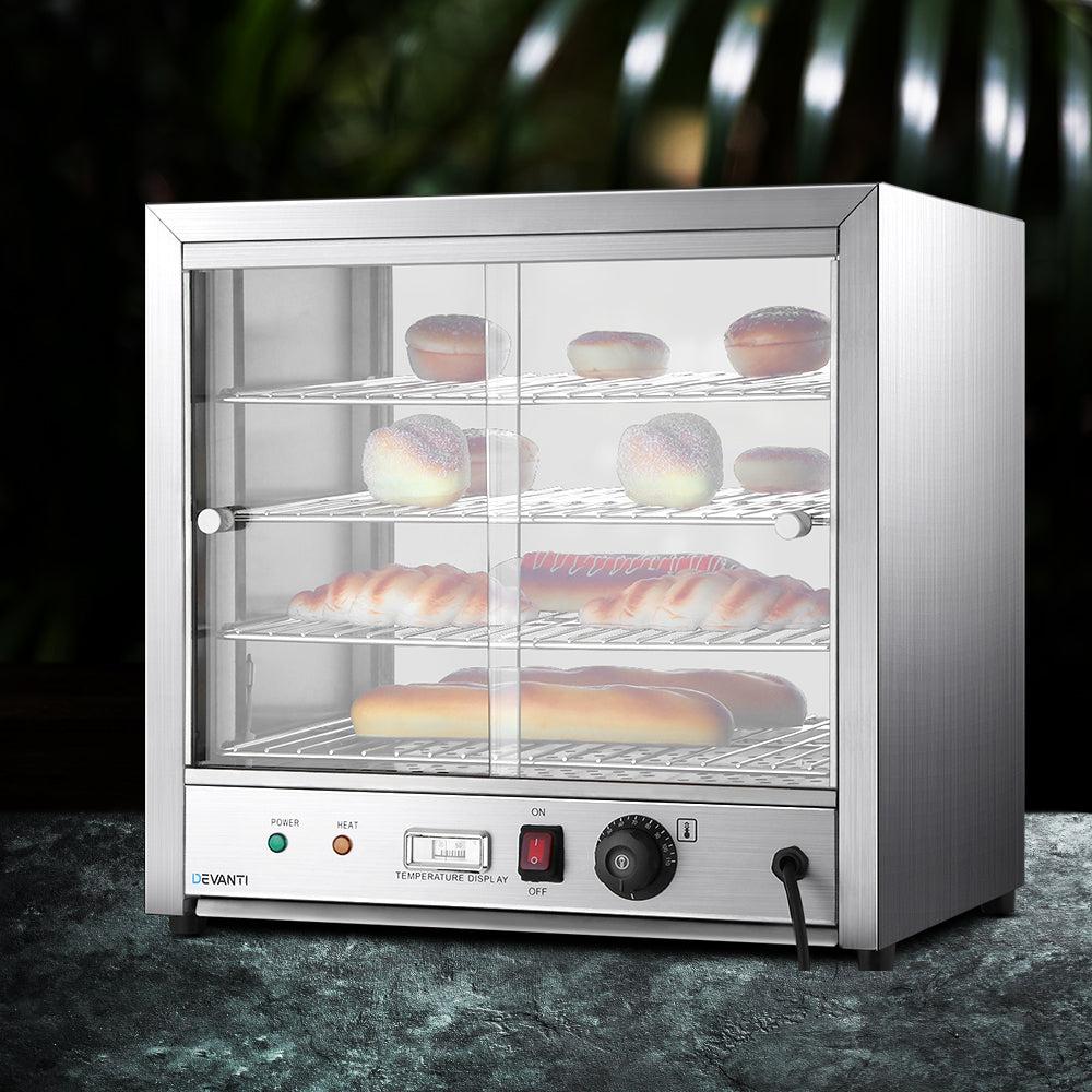 Devanti Commercial Food Warmer Hot Display Showcase 54cm