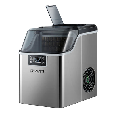 Devanti Ice Maker Machine Commercial Portable Ice Cube Tray Countertop 3.2L - Devanti