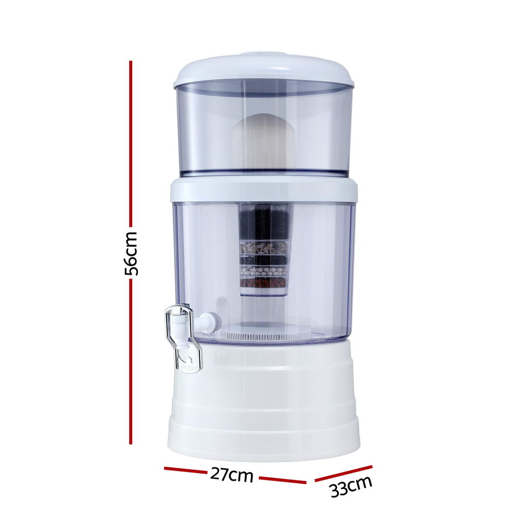 Devanti Benchtop Water Filter 16L Gravity Multi-Stage BPA-Free Home Ca
