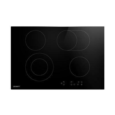 Devanti Ceramic Cooktop 77cm Electric Cooker 4 6 Burner Stove Hob Touch Control - Devanti