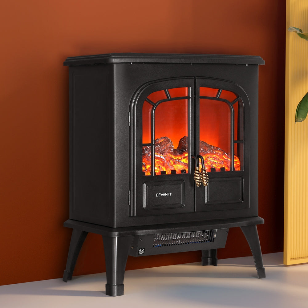 Devanti Electric Fireplace Fire Heaters 2000W - Main Image