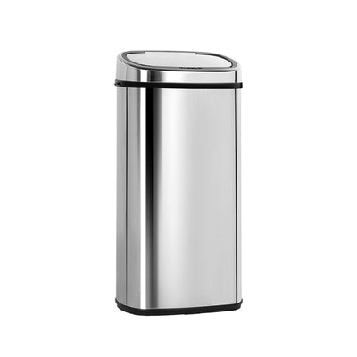 Devanti 68L Motion Sensor Bin Rubbish Automatic Silver - Devanti