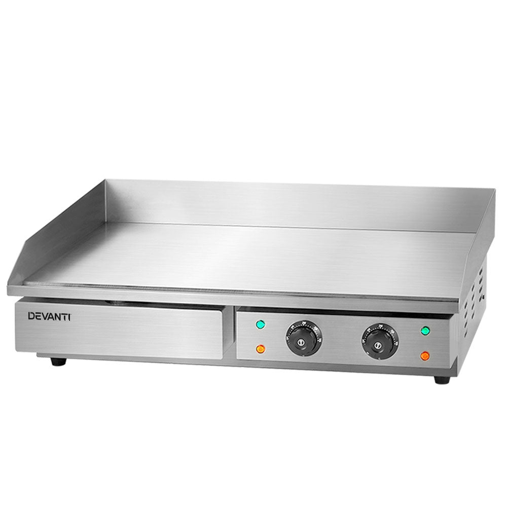 Devanti Commercial Electric Griddle 73cm BBQ Grill Plate 4400W