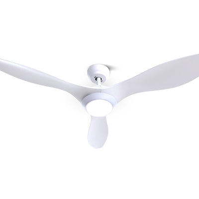 Devanti 52'' Ceiling Fan With Light Remote DC Motor 3 Blades 1300mm White