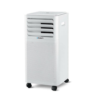 Devanti Portable Air Conditioner Cooling Mobile Fan Cooler Dehumidifier 2000W White 