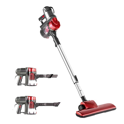 Devanti Corded Handheld Bagless Vacuum Cleaner - Red and Silver - Devanti