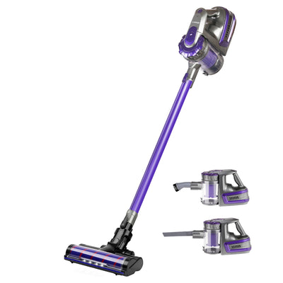 Devanti 150W Handheld Cordless Vacuum Cleaner 2-Speed with Headlight Purple