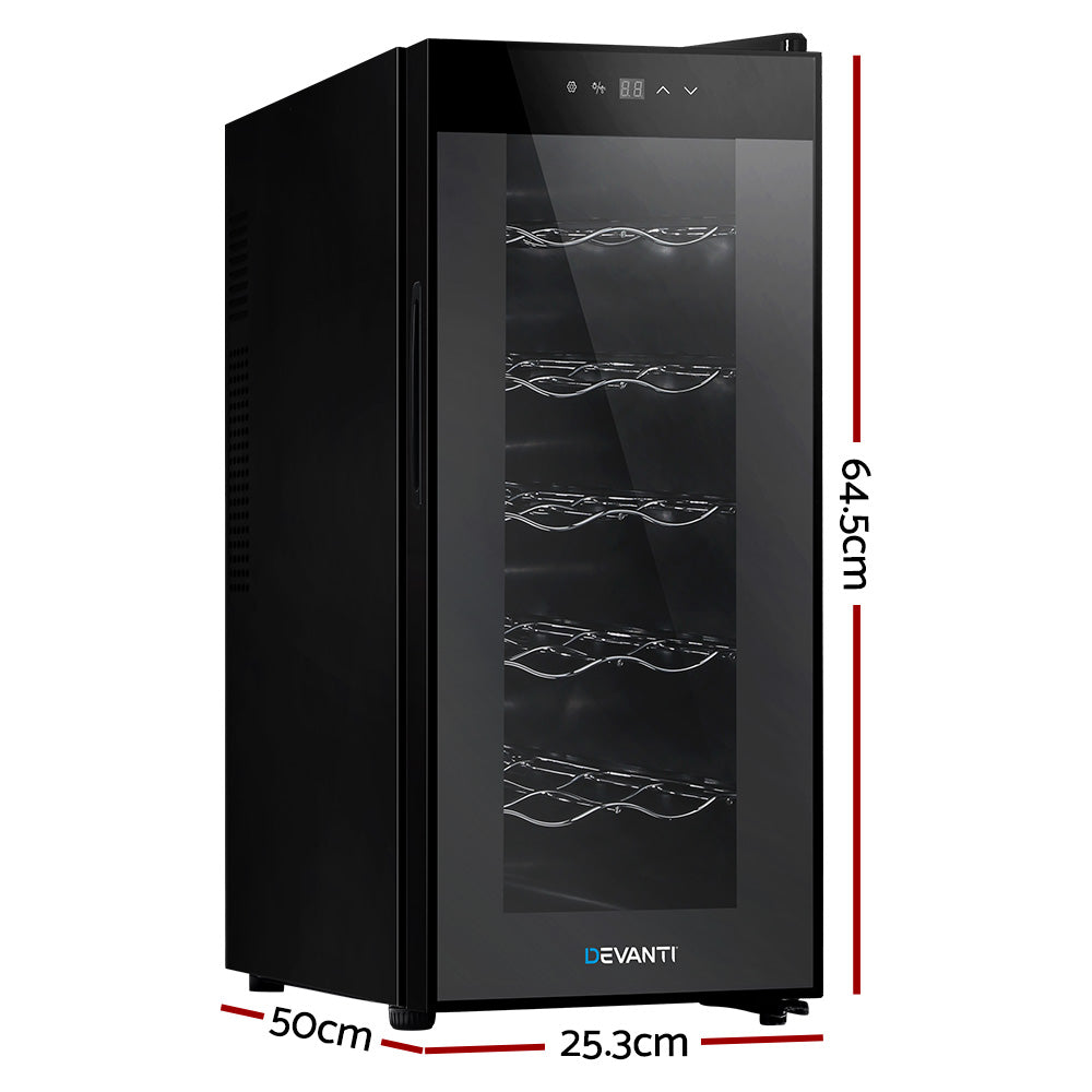 devanti 12 bottle wine fridge