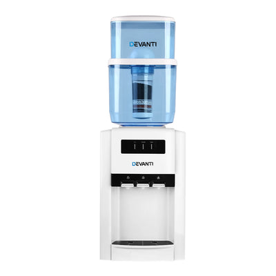 Devanti 22L Bench Top Water Cooler Dispenser Filter Purifier White